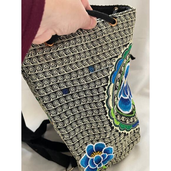 Mexican Floral Backpack Vintage - Picture 8 of 9